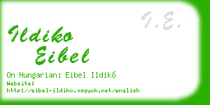 ildiko eibel business card